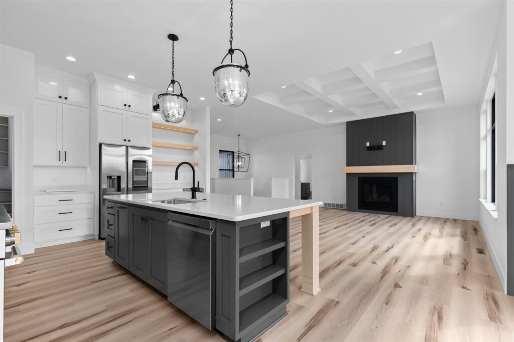 kitchen-island-with-dark-cabinets-white-countertop