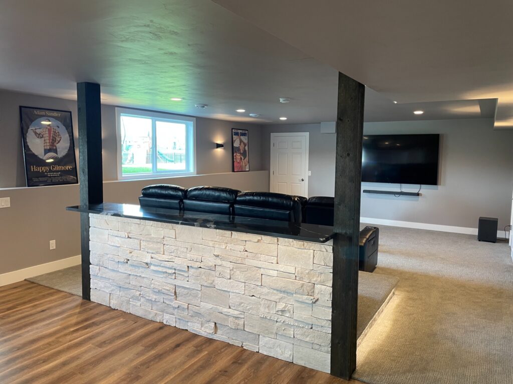 theater-seating-with-platform-in-appleton-wi-basement